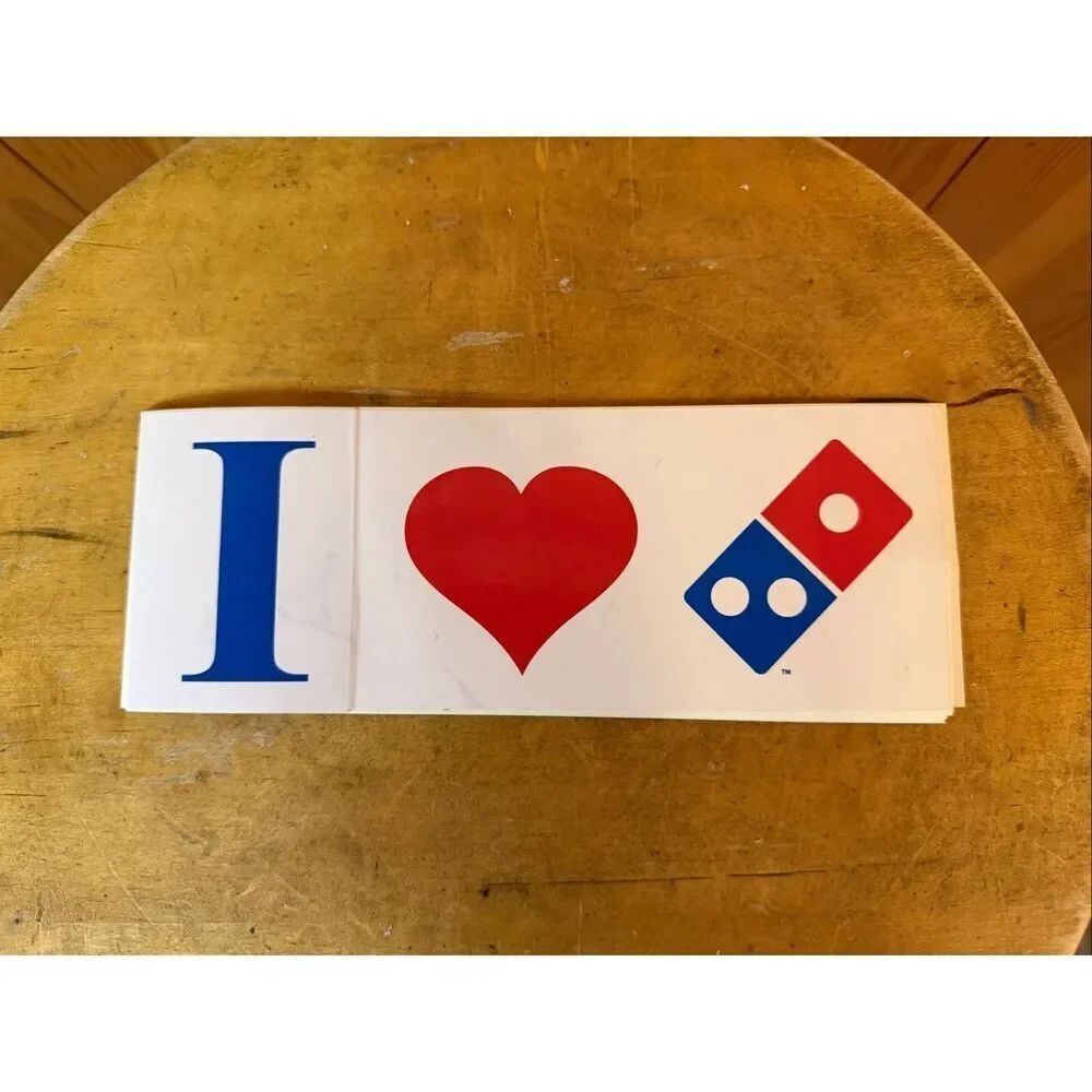 I LOVE DOMINOS, RARE ! COLLECTOR'S STICKERS LOT OF 7 (6555)